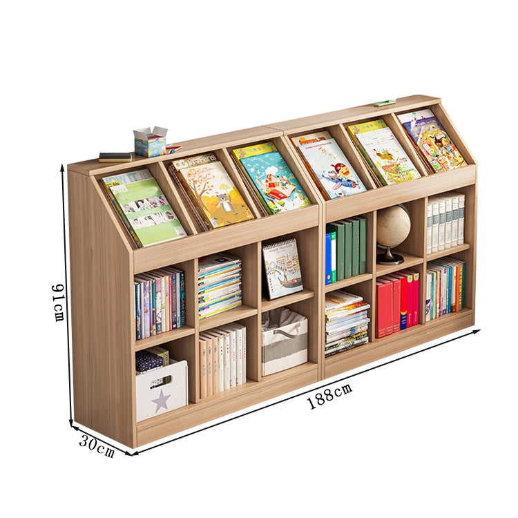 転倒防止 縦置き可能 絵本棚 ブックシェルフ 本棚 キャビネット ラック 本収納 収納家具 棚収納 学校 幼稚園 自宅用 大容量 シンプル ホワイト ナチュラル SNG-T006 tomokagu