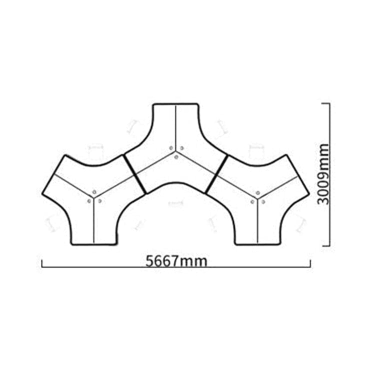 オフィスデスク U字型オフィスデスク オフィステーブル ワークデスク キャビネット付きタイプ選択可 3/5/6/7/8/10人用可 事務机 カスタマイズ可能 BGZ-M-015 metamall