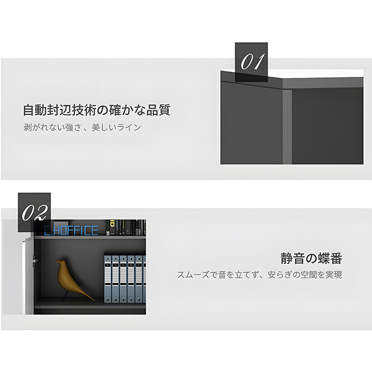 ファイリグキャビネット キャビネット 現代的 静音 エコ素材 安定 安心 ブラック ホワイト カスタマイズ可能 CWG-T121