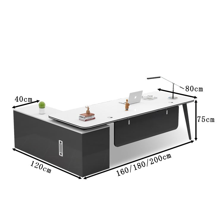 高品質 配線穴付き 角丸デザイン 炭素鋼製フレーム エグゼクティブデスク 社長机 社長室 オフィスデスク 作業机 カスタマイズ可能 LBZ-T028 tomokagu
