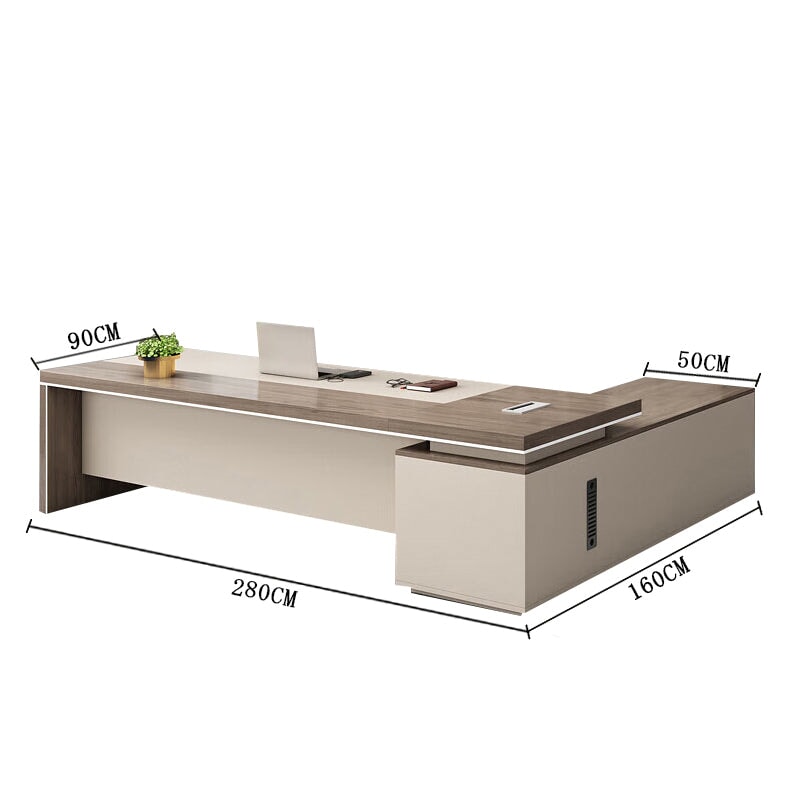 幕板付き カラーブロック 大容量収納スペース 放熱穴付き エコ板材 サラサラ 滑らか エグゼクティブデスク 社長机 役員机 事務机 バイカラー LBZ-T035 tomokagu