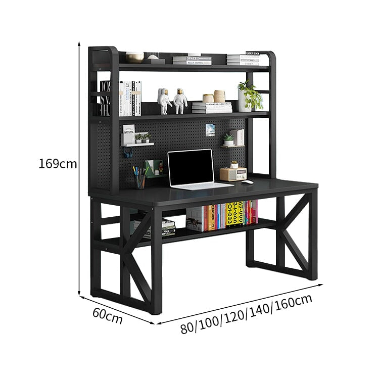 パイン材 ステンレス鋼 収納棚 転び止め 有孔ボード 広さ デスク パソコンデスク 作業デスク R仕上げ K字型 安定性 シンプル 簡素 BGZ-K-155  kaguyasu