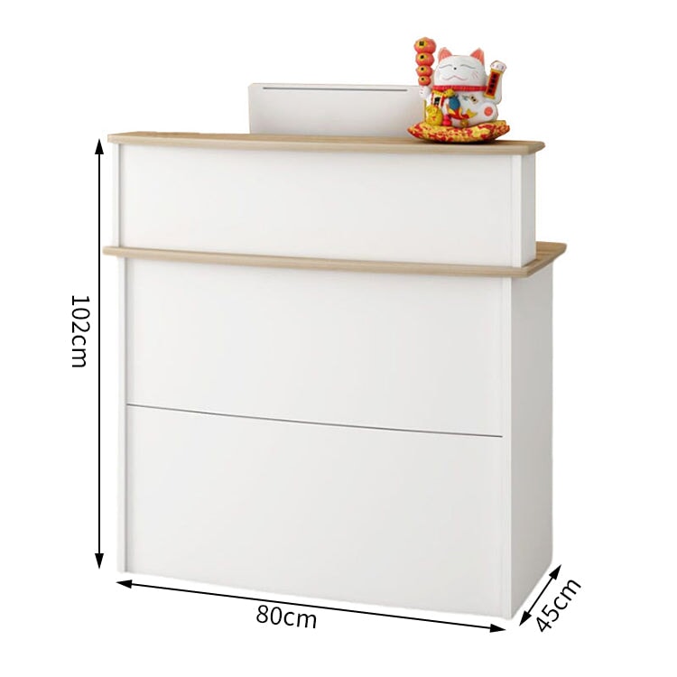 コンパクト 鍵付きの引き出し 2段構造 受付カウンター カウンター オフィス受付 レセプションデスク レジカウンター 店舗用品 シンプル JDT-T063 tomokagu