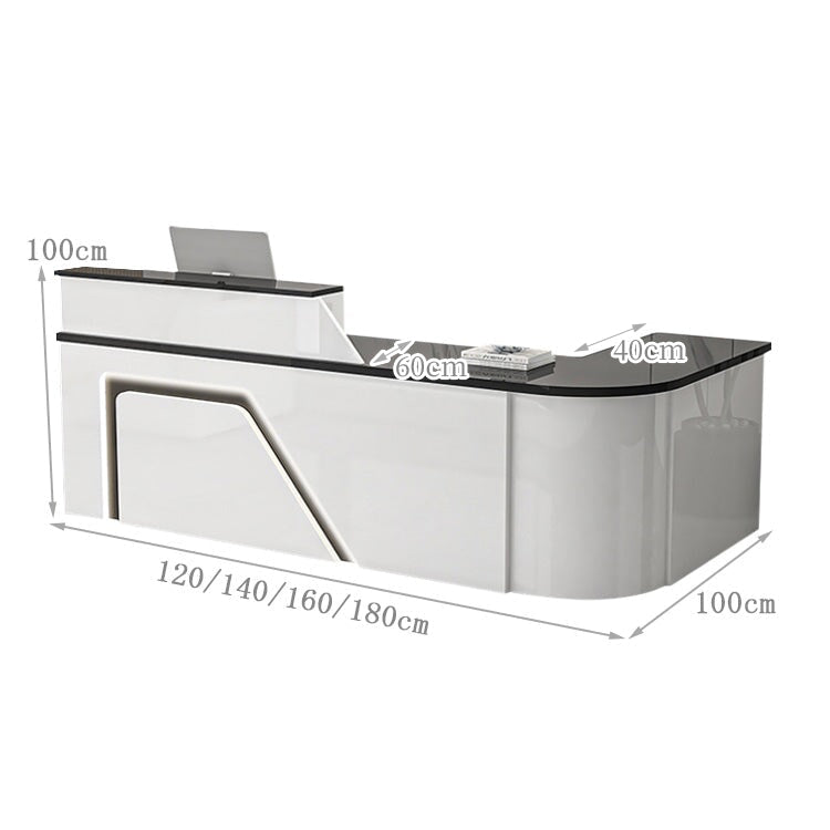 エコ板材 安全無臭 鏡面仕上げ 上部天板 分類収納 受付カウンター レジ台 カウンター おしゃれ 上質 すっきり ホワイト カスタマイズ可能 JDT-K093