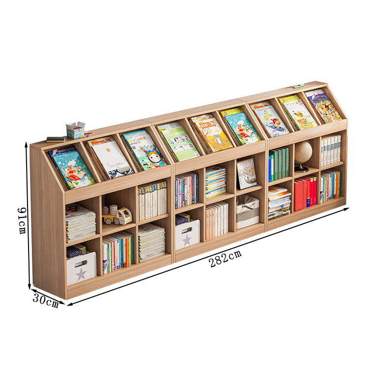 転倒防止 縦置き可能 絵本棚 ブックシェルフ 本棚 キャビネット ラック 本収納 収納家具 棚収納 学校 幼稚園 自宅用 大容量 シンプル ホワイト ナチュラル SNG-T006 tomokagu