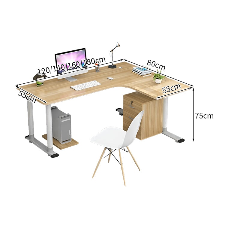 金属フレーム H字型 安定性 R仕上げ 配線穴キャップ 厚い天板 デスク パソコンデスク シンプル 木目調 簡素 実用 HD206-K  kaguyasu