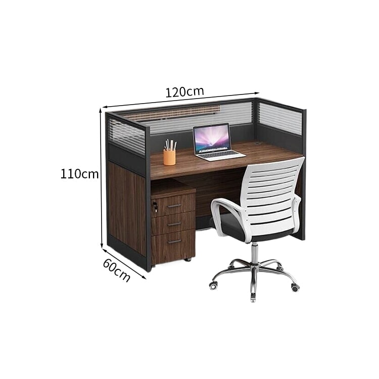 デスク オフィスデスク ワークデスク キャビネット付き シリンダー錠付き 木目調 配線穴付き 組み合わせ自由 シンプル ホワイト ウォールナット BGZ-K-006   kaguyasu