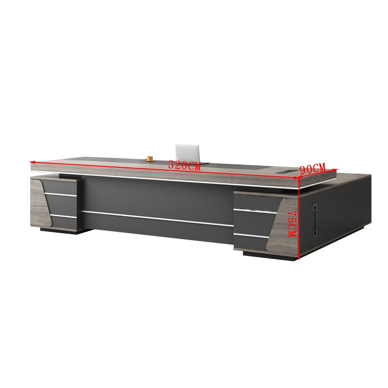 高級 PC用通気口 バイカラー ダイヤル錠 サイドキャビネット デスク エグゼクティブデスク シンプル モダン カスタマイズ可能 LBZ-T031 tomokagu