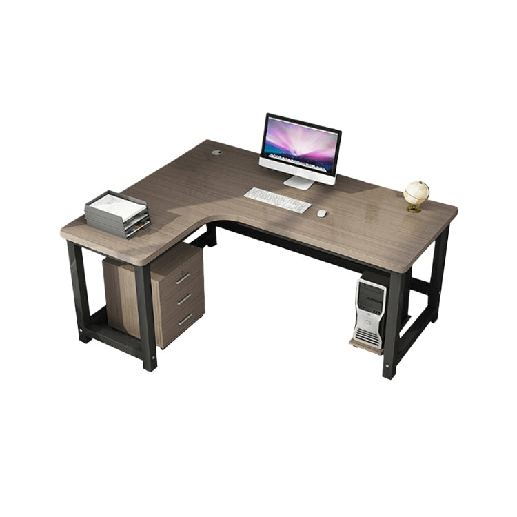 オフィスデスク 事務机 事務用デスク パソコンデスク ワークデスク デスク 配線穴 サイドキャビネット 木目調 BGZ-120 - kaguyasu