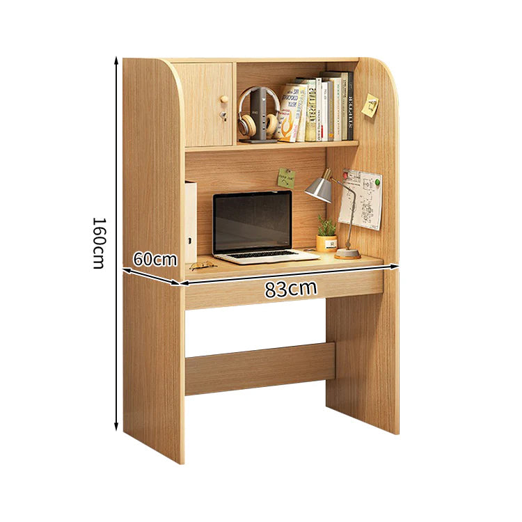 自習室用デスク 事務机 パネルデスク 研修用 集中力向上 本棚付き オフィスデスク パネル付き R加工 木目調 BGZ-T142