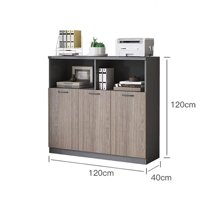 収納キャビネット 収納棚 収納ラック 整理棚 キャビネット オフィス用 リビング収納 扉付き 木製 ロータイプ ホワイト ウォールナット カスタマイズ可能 CWG-K012 - tomokagu