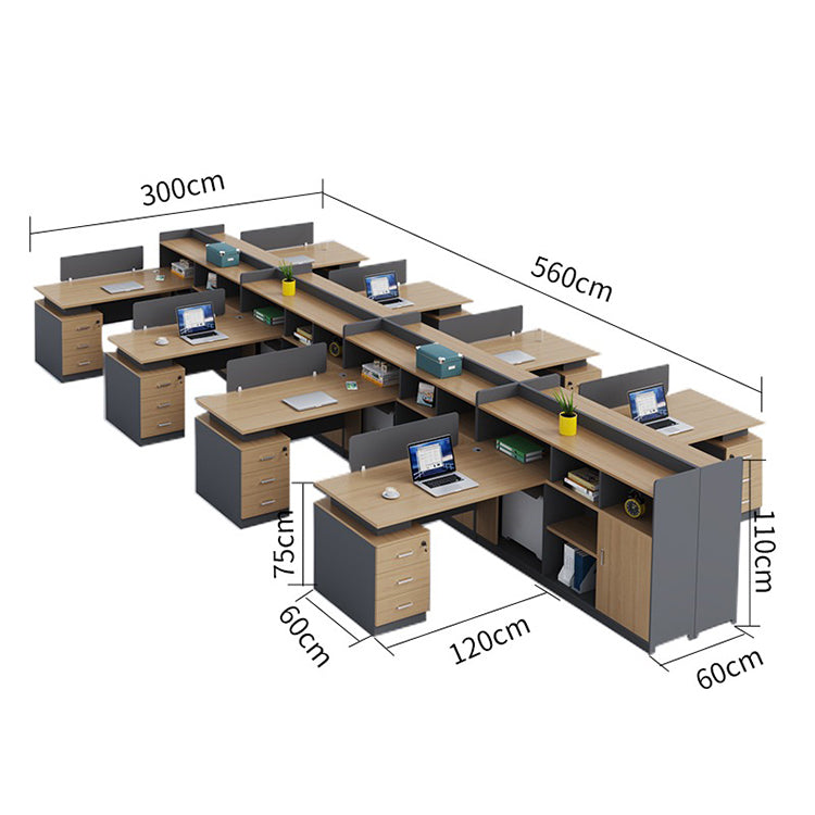 トップパネル 収納力抜群 引き出し付き 配線キャップ 事務机 オフィスデスク ワークデスク パソコンデスク 会社用 事務所用 自宅用 おしゃれ オーク カスタマイズ可能 BGZ-T111 tomokagu