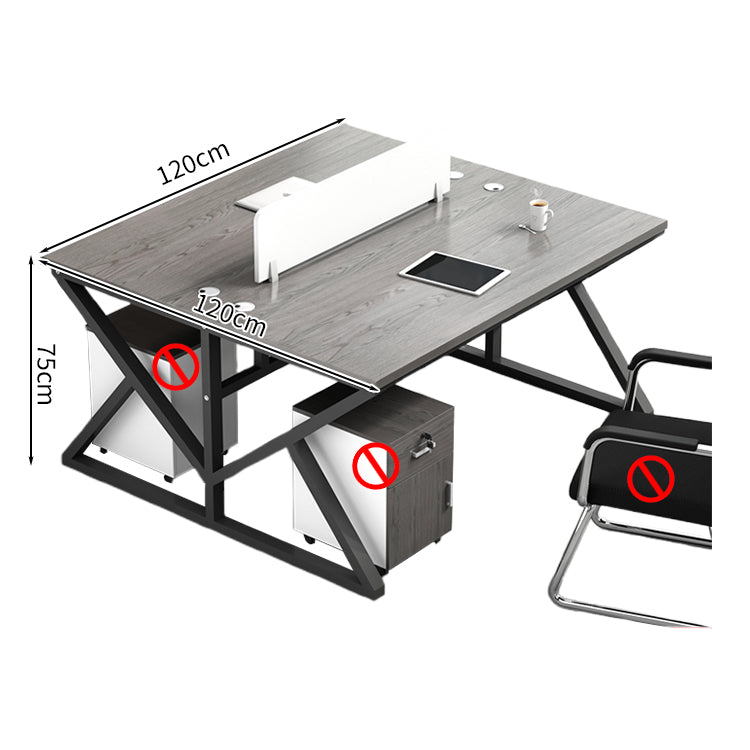 オフィスデスク デスク ワークデスク 事務机 デスク 会社用 キャビネット エコ素材 メラミン化粧板 スチールフレーム パネル 下肢空間 グレイオーク カスタマイズ可能 BGZ-S027