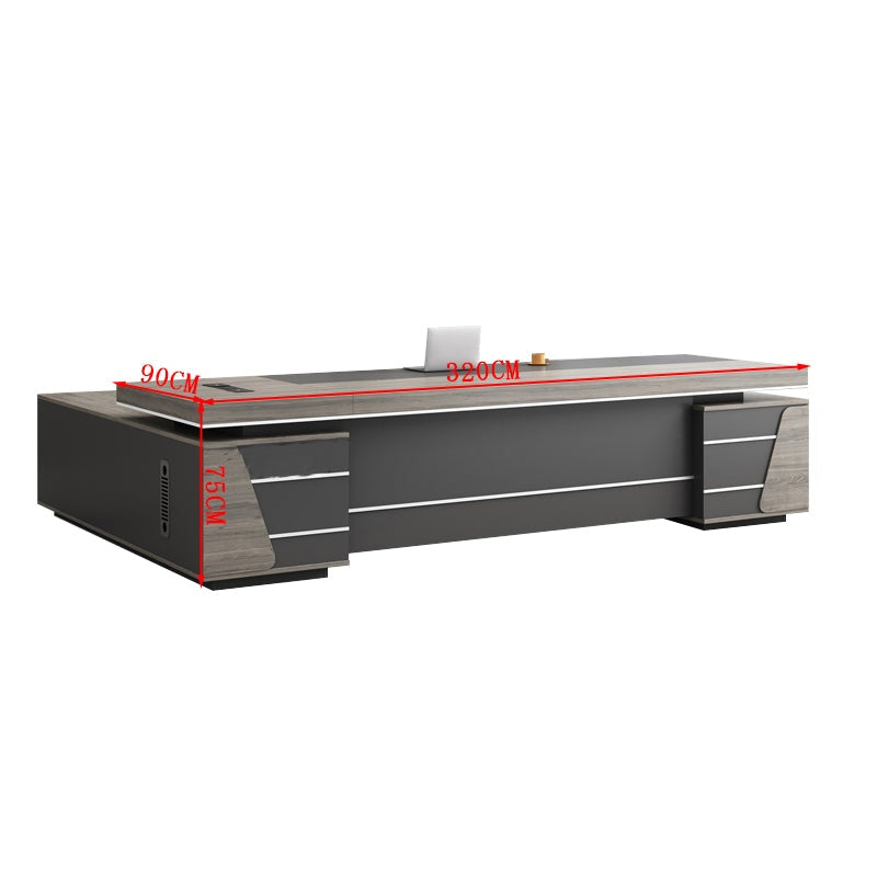 高級 PC用通気口 バイカラー ダイヤル錠 サイドキャビネット デスク エグゼクティブデスク シンプル モダン カスタマイズ可能 LBZ-T031 tomokagu