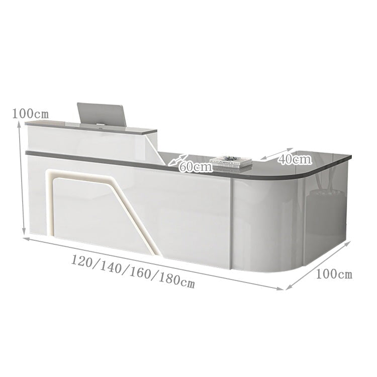 エコ板材 安全無臭 鏡面仕上げ 上部天板 分類収納 受付カウンター レジ台 カウンター おしゃれ 上質 すっきり ホワイト カスタマイズ可能 JDT-K093