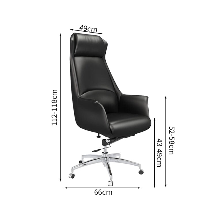ハイバックチェア ボスチェア オフィス ミーティング プレジデントチェア リクライニング 背もたれ レザー回転椅子 弓型 座りがちな背骨 腰サポート ホームチェア BGY-M-038