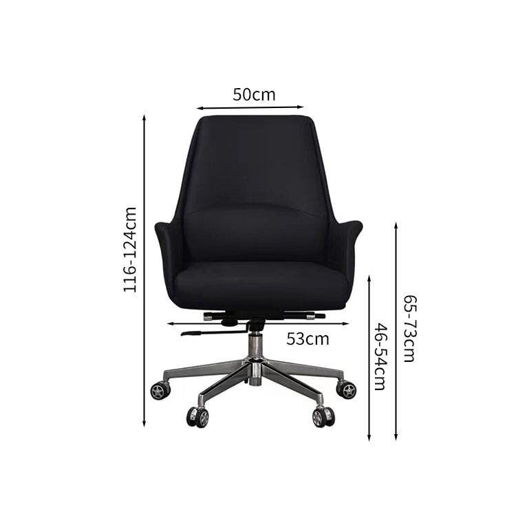 ハイバックチェア ボスチェア オフィス ミーティング プレジデントチェア リクライニング 背もたれ レザー回転椅子 弓型 座りがちな背骨 腰サポート ホームチェア BGY-M-038