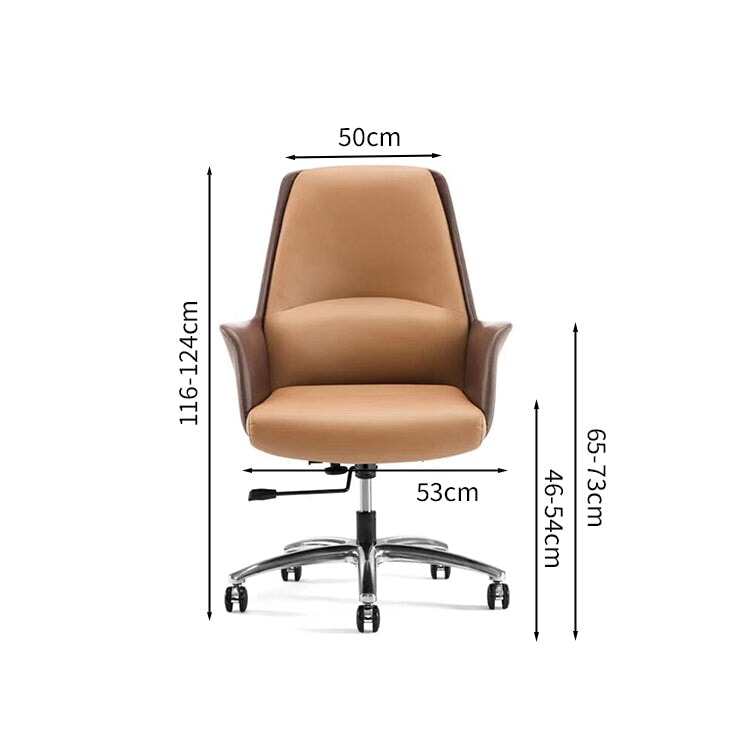 ハイバックチェア ボスチェア オフィス ミーティング プレジデントチェア リクライニング 背もたれ レザー回転椅子 弓型 座りがちな背骨 腰サポート ホームチェア BGY-M-038