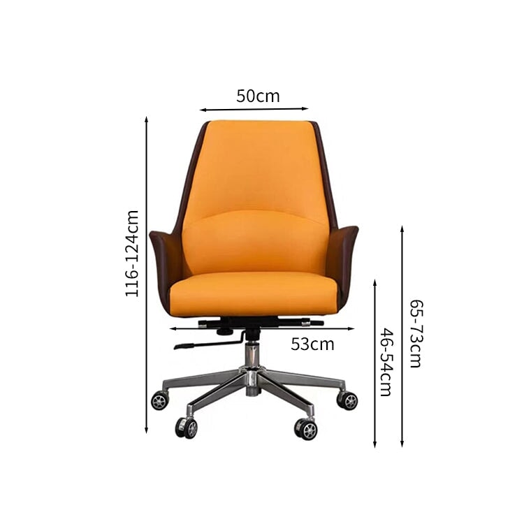 ハイバックチェア ボスチェア オフィス ミーティング プレジデントチェア リクライニング 背もたれ レザー回転椅子 弓型 座りがちな背骨 腰サポート ホームチェア BGY-M-038