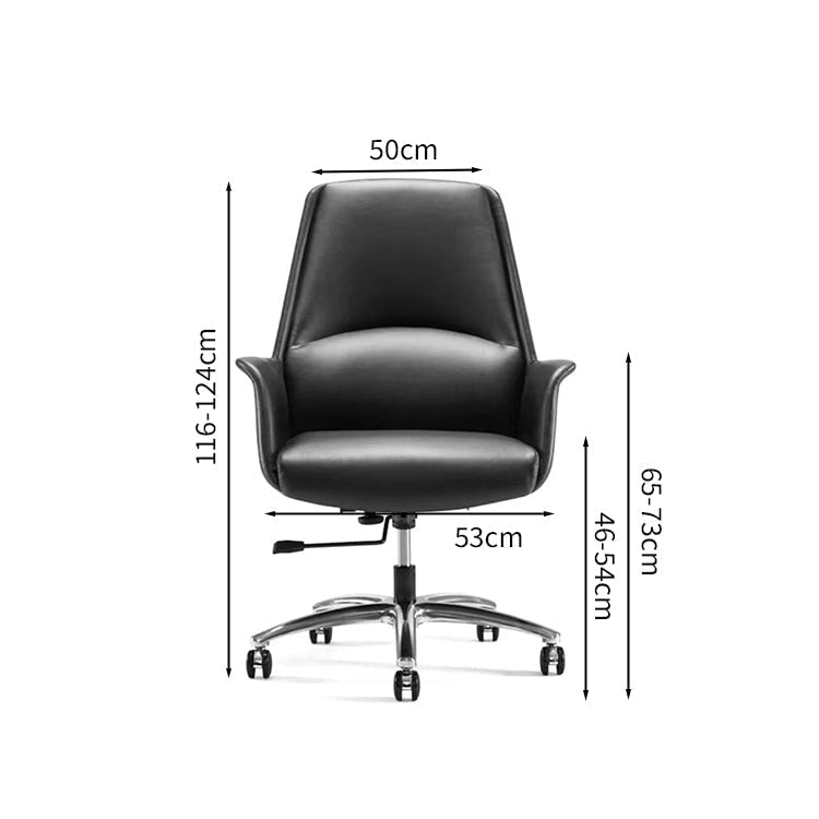 ハイバックチェア ボスチェア オフィス ミーティング プレジデントチェア リクライニング 背もたれ レザー回転椅子 弓型 座りがちな背骨 腰サポート ホームチェア BGY-M-038