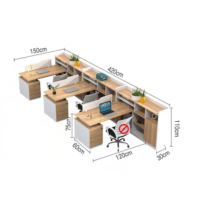 オフィスデスク ワークデスク パソコンデスク 事務用デスク 引き出し 配線孔付き トップパネル オープン収納 ナチュラル カスタマイズ可能 BGZ-173 - kaguyasu