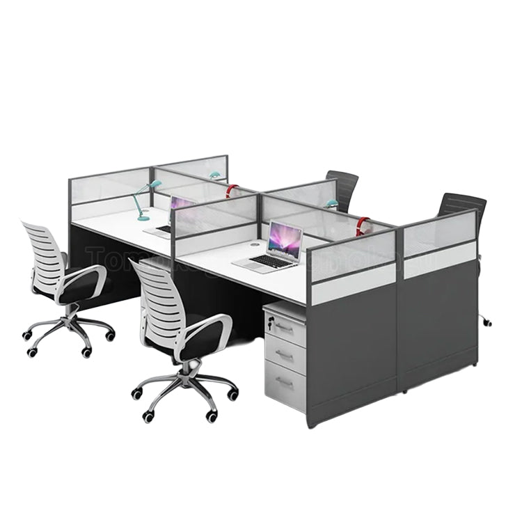 アルミ合金 配線孔付き パーテーション付き L字デスク デスク オフィスデスク ミニマリズム ホワイト グレー カスタマイズ可能 BGZ-T005