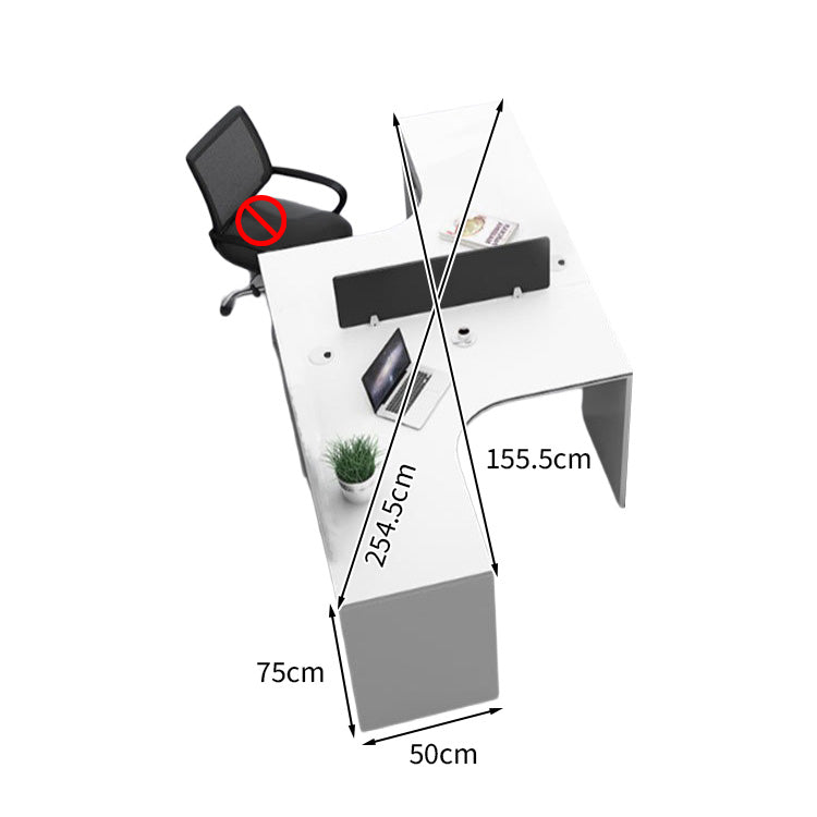 オフィスデスク ユニークデザイン メラミン化粧板 大容量 オープン収納配線孔付き デスクトップパネル バイカラーデザイン BGZ-T175