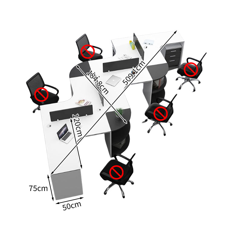 オフィスデスク ユニークデザイン メラミン化粧板 大容量 オープン収納配線孔付き デスクトップパネル バイカラーデザイン BGZ-T175
