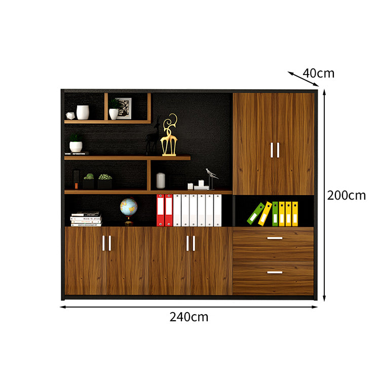 配線ボックス付き 社長机 役員用デスク 重役デスク 社長室 エグゼクティブデスク ロック付き オフィスデスク ウォールナット カスタマイズ可能 LBZ-T005
