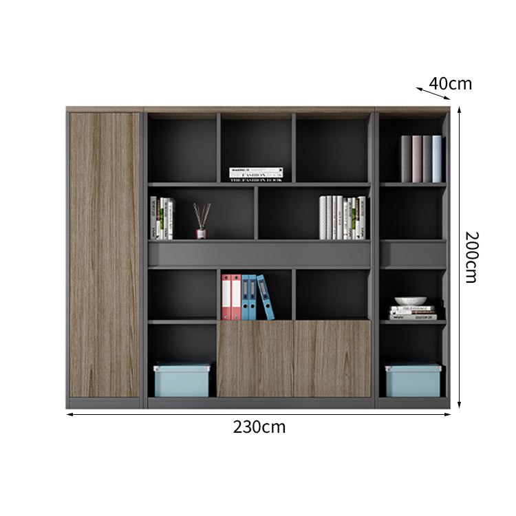 キャビネット スタイリッシュ 木目調 収納力抜群 衣類収納 オープン収納 扉付き収納 幕板付き エコ素材 メラミン化粧板 CWG-T118