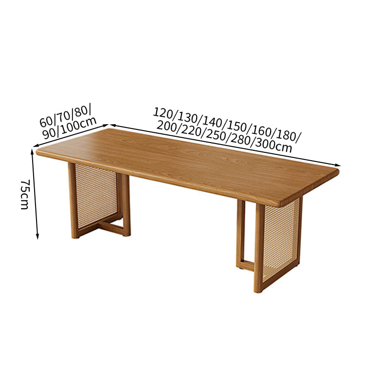 メッシュ R加工 広々とした天板 ロの字脚 ダイニングテーブル 天然木 パイン材 シンプル 木目調 カスタマイズ可能 CZ-T009