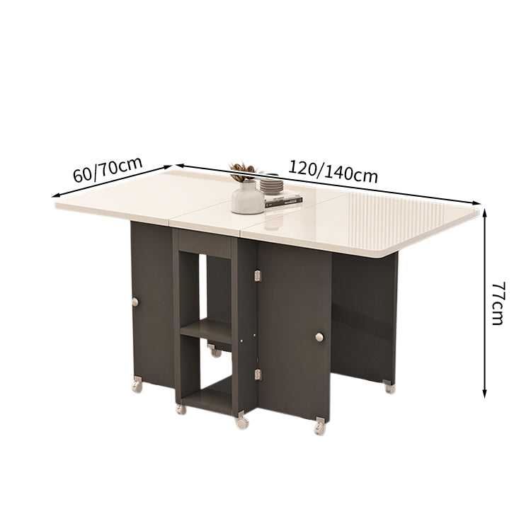 ダイニングテーブル 多目的 メラミン化粧板 無臭 広々とした天板 R加工 オープン収納 分類収納 CZ-T050