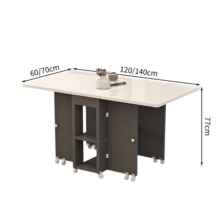ダイニングテーブル 多目的 メラミン化粧板 無臭 広々とした天板 R加工 オープン収納 分類収納 CZ-T050