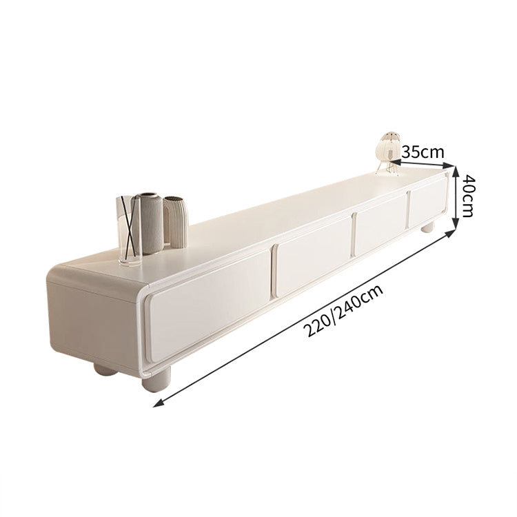 テレビボード テレビ台 TVボード モダン シンプル ホワイト 収納力抜群 引き出し 大容量 R加工 スライドレール 金属製 DSG-T031