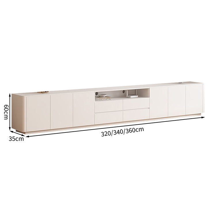 テレビボード テレビ台 TVボード シンプル 収納力抜群 引き出し 扉付き収納 大容量 エコ素材 メラミン化粧板 配線孔付き R加工 台輪 DSG-T038