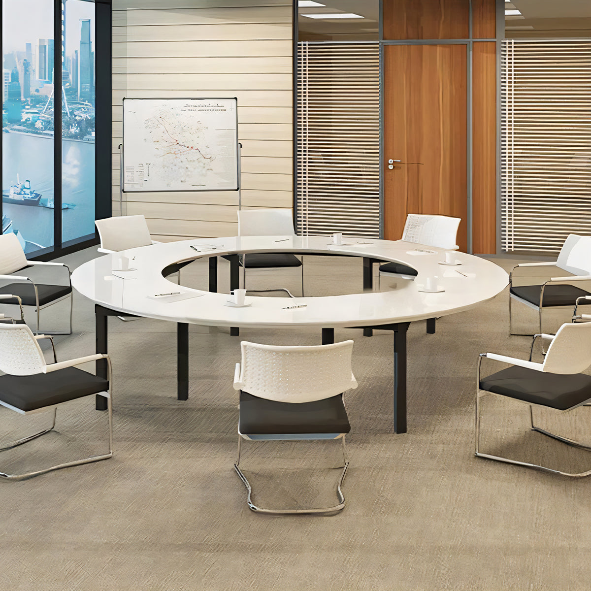 スチールフレーム ピアノ塗装 鏡面仕上げ 会議用テーブル ミーティングテーブル おしゃれ 会議机 会議テーブル 会議室 打ち合わせ 作業台 HYZ-T021