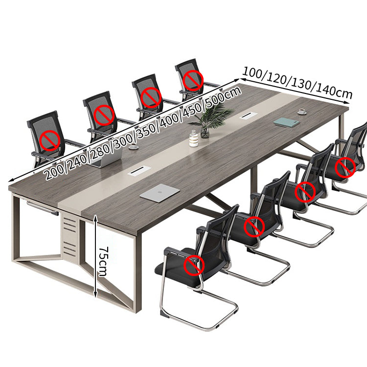 メラミン化粧板 エコ素材 ミーティングテーブル 会議デープル スチールフレーム 厚みのある天板 シンプル カスタマイズ可能 HYZ-T096