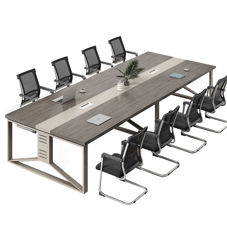 メラミン化粧板 エコ素材 ミーティングテーブル 会議デープル スチールフレーム 厚みのある天板 シンプル カスタマイズ可能 HYZ-T096