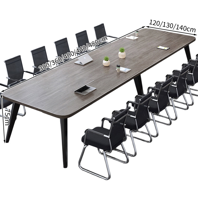 ミーティングテーブル 会議テーブル 木目調 エコ素材 メラミン化粧板 プラパート R加工 配線孔付き カスタマイズ可能 HYZ-T101