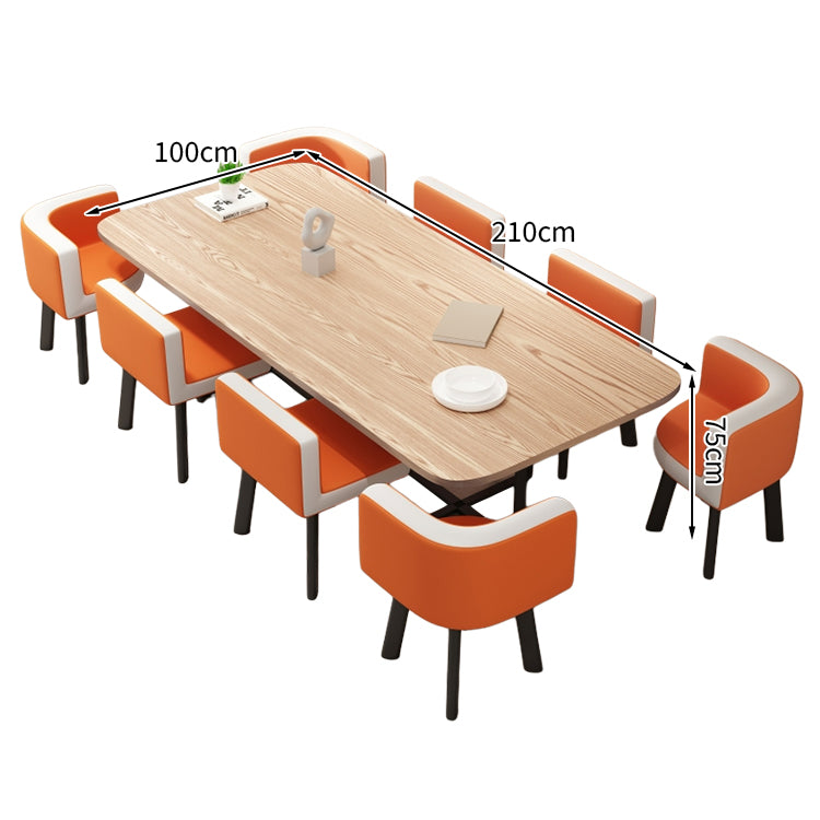 ミーティングテーブル 会議テーブル 石目調 R加工 スチールフレーム カーボンスチール メラミン化粧板 エコ素材 カスタマイズ可能 HYZ-T114