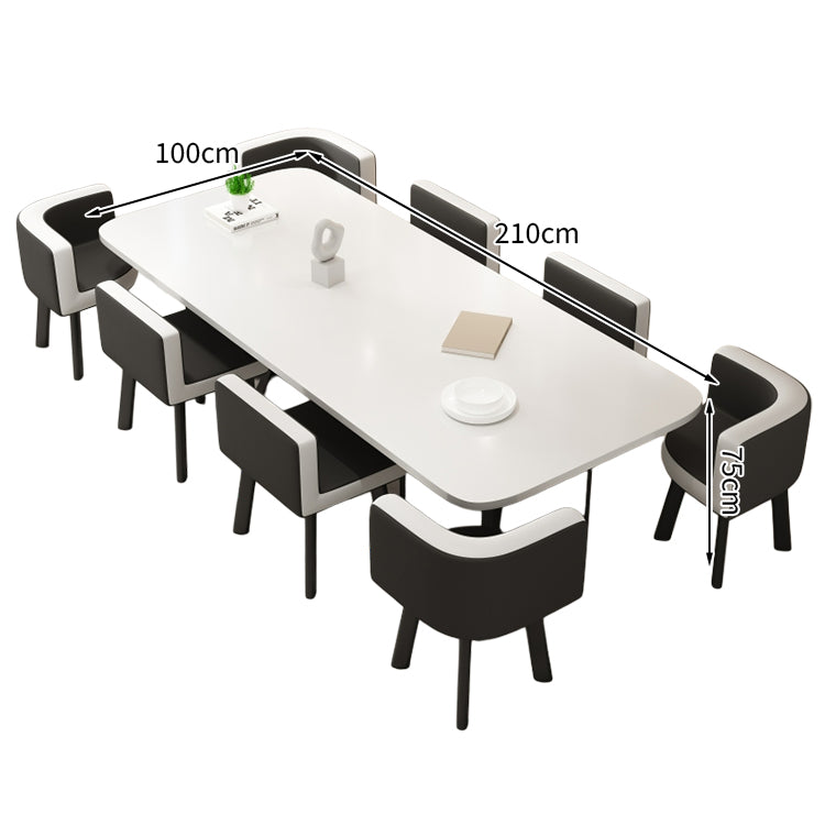 ミーティングテーブル 会議テーブル 石目調 R加工 スチールフレーム カーボンスチール メラミン化粧板 エコ素材 カスタマイズ可能 HYZ-T114