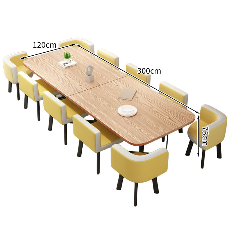 ミーティングテーブル 会議テーブル 石目調 R加工 スチールフレーム カーボンスチール メラミン化粧板 エコ素材 カスタマイズ可能 HYZ-T114