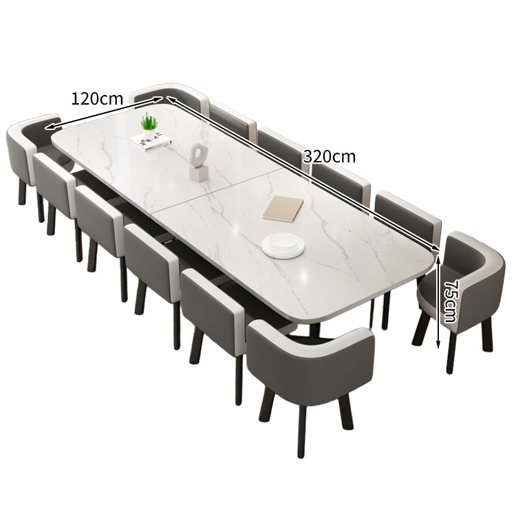 ミーティングテーブル 会議テーブル 石目調 R加工 スチールフレーム カーボンスチール メラミン化粧板 エコ素材 カスタマイズ可能 HYZ-T114