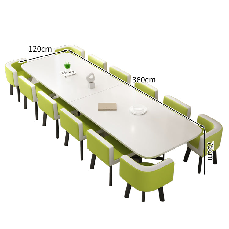 ミーティングテーブル 会議テーブル 石目調 R加工 スチールフレーム カーボンスチール メラミン化粧板 エコ素材 カスタマイズ可能 HYZ-T114