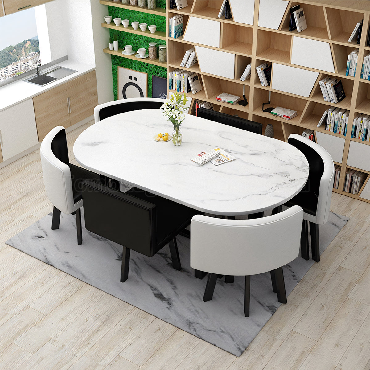 ミーティングテーブル 会議テーブル 洗練 シンプル 金属製脚 焼付ワニス メラミン化粧板 エコ素材 カスタマイズ可能 HYZ-T116