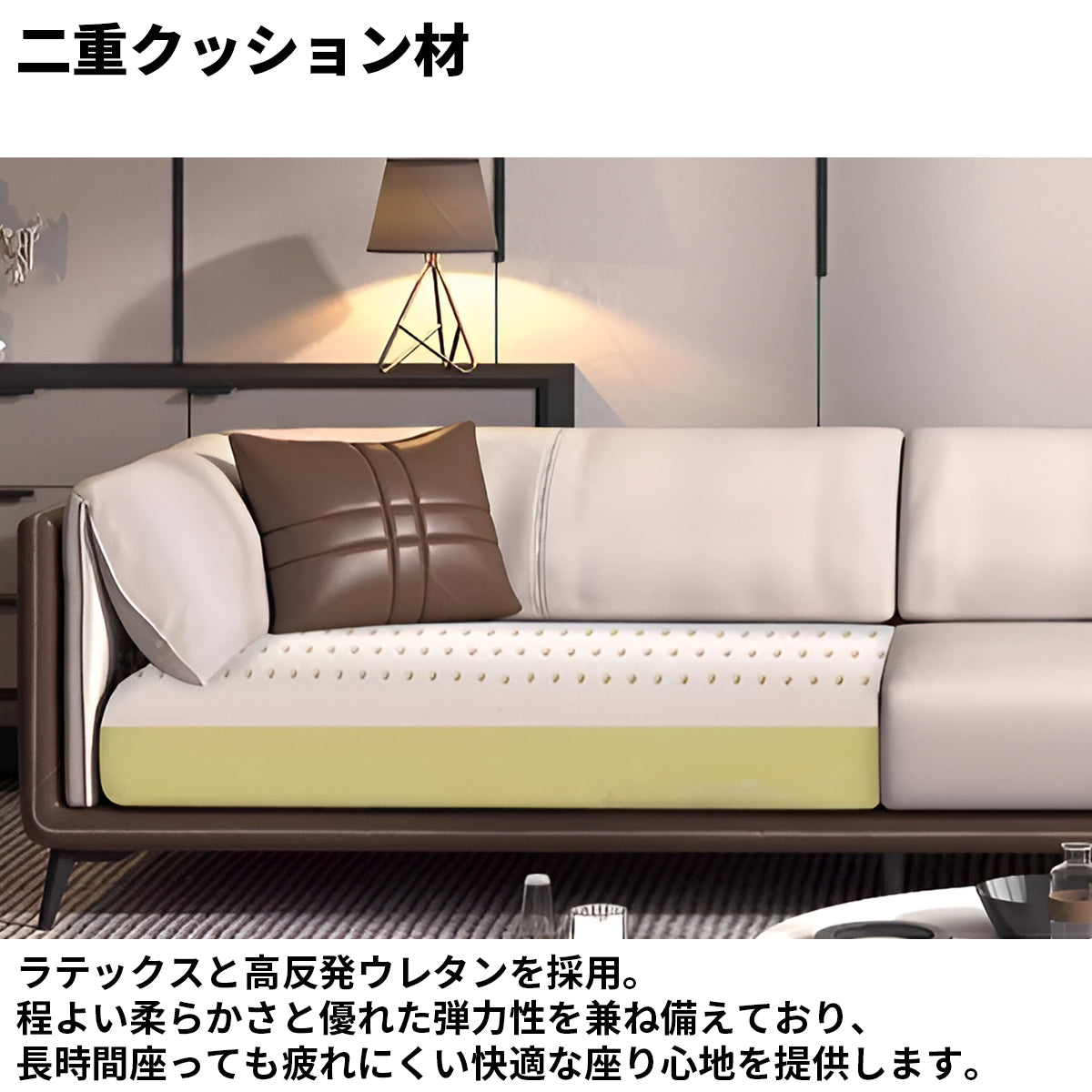 ナッパレザー 高反発ウレタン 柔らか 弾力性 人間工学 天然木フレーム 安定性 広め ゆとり ソファ 応接ソファ 穏やか エレガント 上品 グレー JDSF-K010