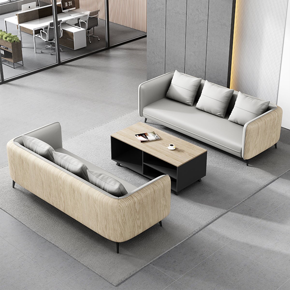 ウレタンフォーム 会社用 事務所用 応接セット オフィスソファー 応接椅子 肘付き椅子 応接ソファー ソファセット 腰掛け ビジネス シンプル カスタマイズ可能 JDSF-T045 TOMOKAGU