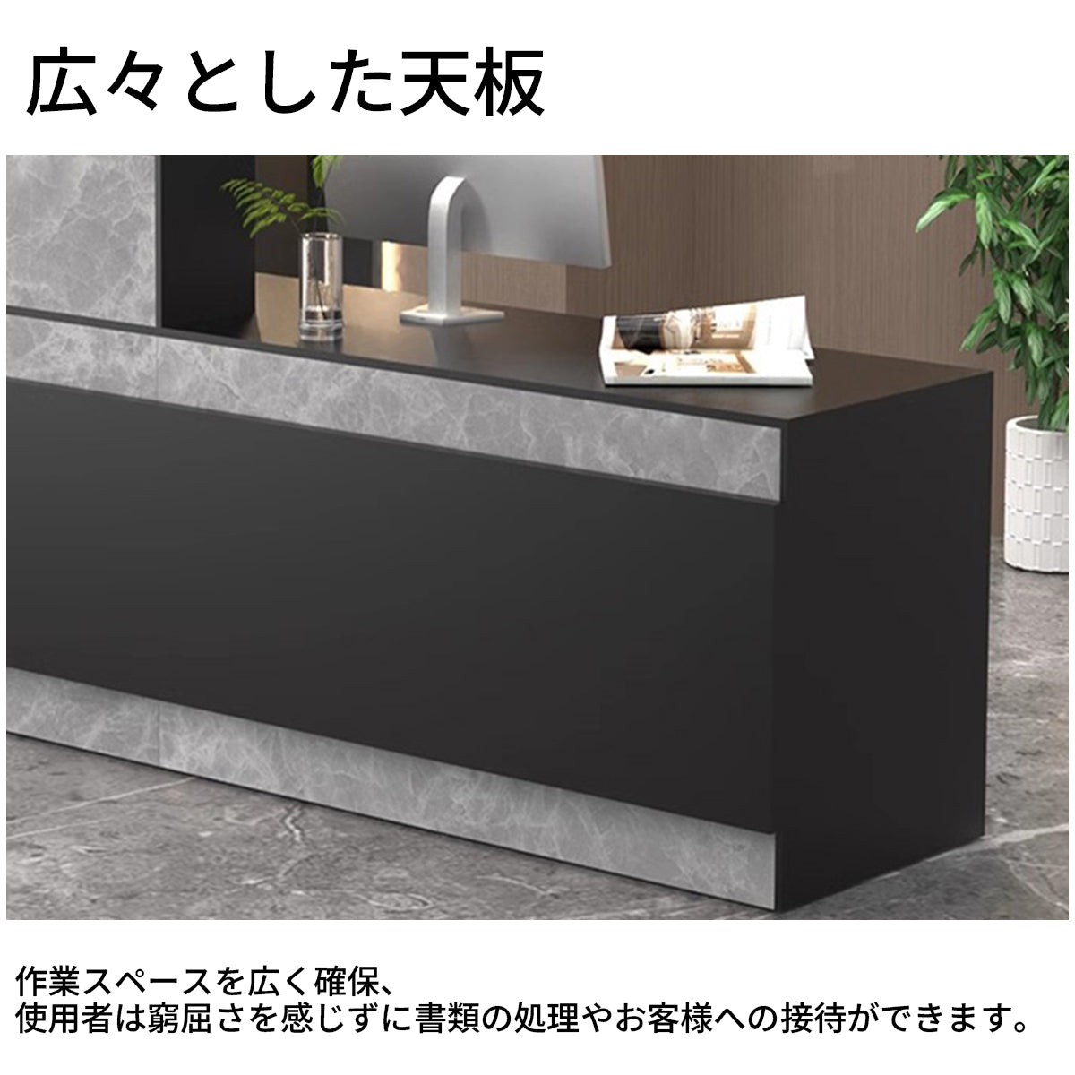 受付台 エントランス受付 レジカウンター カウンター オフィス受付 引き出し付き シンプル レッド オレンジ JDT-T015