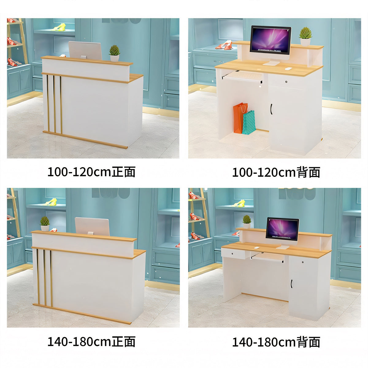 扉収納 鍵付き 業務用 エントランス受付 受付カウンター オフィス受付カウンター レセプションデスク レジカウンター シンプル カスタマイズ可能 JDT-T076