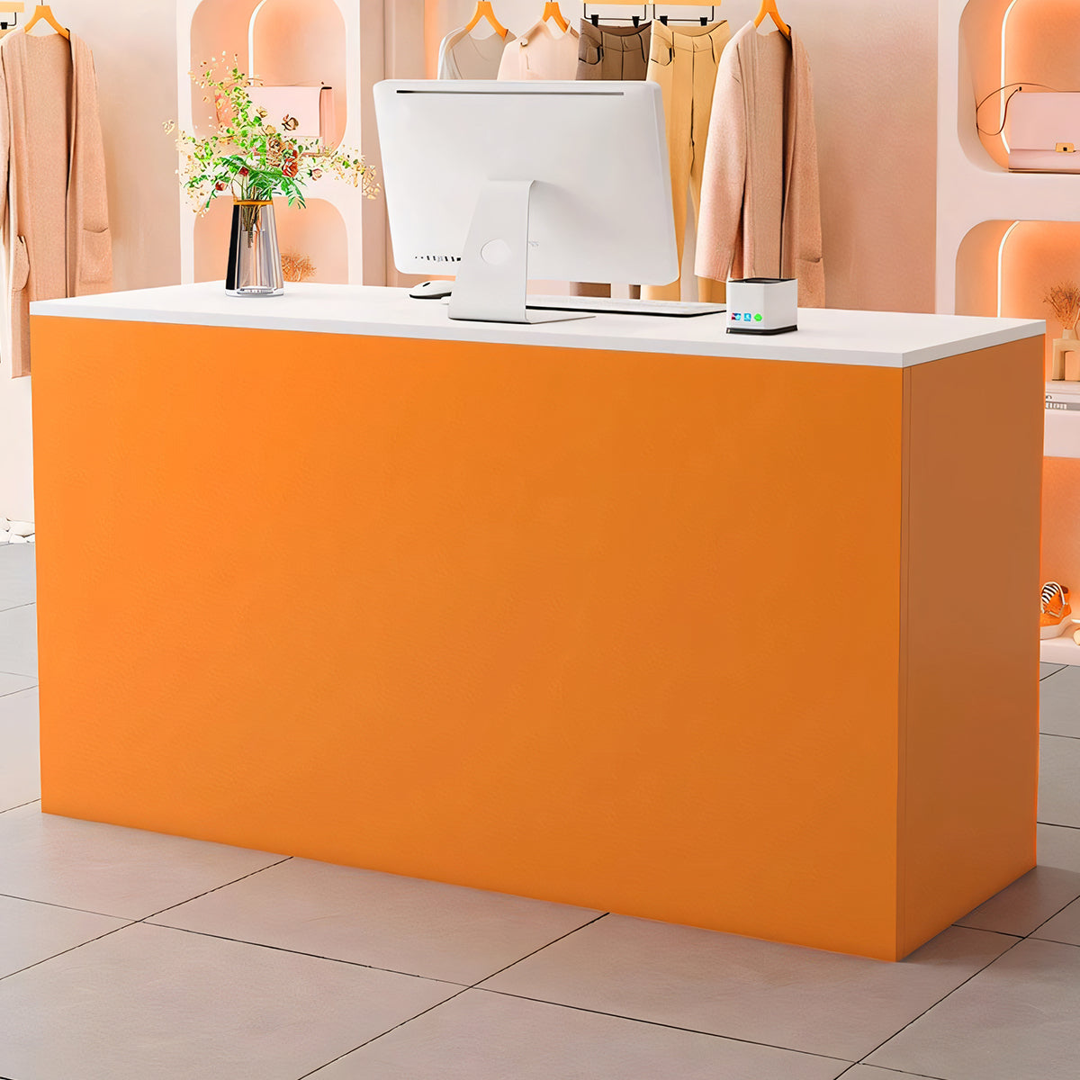 サイドキャビネット 引き出し付き 受付カウンター オフィス受付 レジカウンター カウンター 業務用 シンプル ブラック ホワイト カスタマイズ可能 JDT-T077